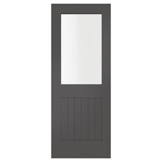 XL Joinery Suffolk Painted Cinder 6-Panels 1-Lite Internal Glazed Door