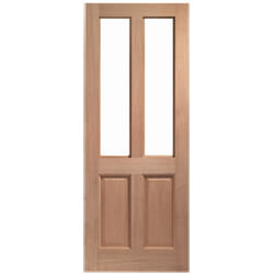 XL Joinery Malton External Door with 2 Panel and 2 Unglazed Light - Unfinished Hardwood