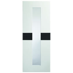 XL Joinery Asti Internal Door with 1 Clear Glazed Light - Prefinished White Grey