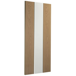 XL Joinery Asti Internal Door with 1 Clear Glazed Light - Prefinished White Oak