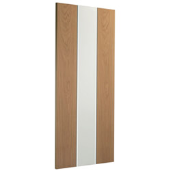 XL Joinery Pescara Internal Door with 1 Obscure Glazed Light - Prefinished White Oak