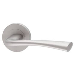 XL Joinery Struma Round Rose Fire Door Handle Pack - Pearl Nickel