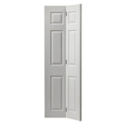 JB Kind Colonist Internal Bi-fold Door with 6 Panel - White Primed Grained Texture
