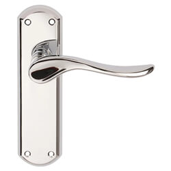 Dale Sigma Lever Latch On Backplate - Polished Chrome Plated