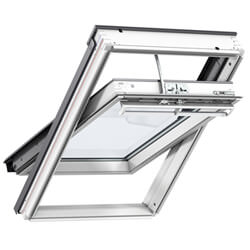 Velux Electric Centre Pivot Roof Window - 70 Double Glazed - White Polyurethane