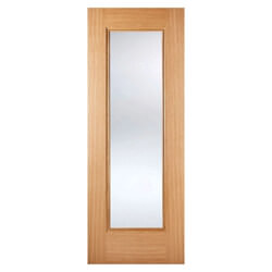 LPD Eindhoven Internal Door with 1 Clear Glazed Light - Prefinished Oak