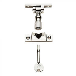Carlisle Brass Narrow Plate Locking Brighton Sash Window Fastener Satin Nickel