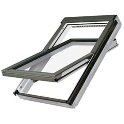 Fakro Manual Centre Pivot Roof Window - FTU P2 Double Glazed - White Polyurethane