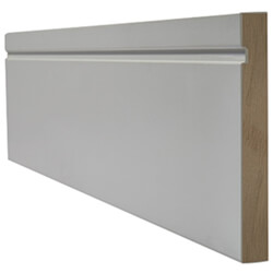 LPD White Primed Single Groove Skirting - 3000 H x 18mm T