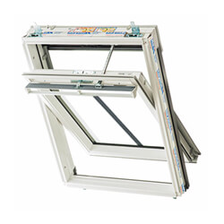 Keylite Premium Electric Conservation Centre Pivot Roof Window - White Painted Pine