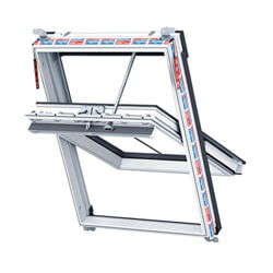 Keylite Premium Electric Conservation Centre Pivot Roof Window - Polar White PVC