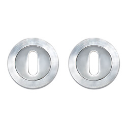 Deanta Round Escutcheon Pair - 50mm Dia