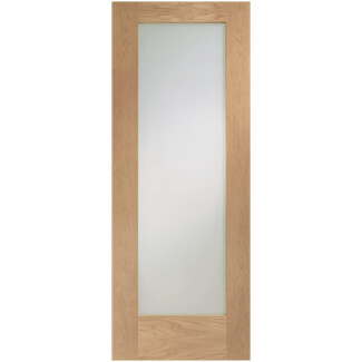 XL Joinery Pattern 10 Clear Lacquer Oak 1-Light Internal Glazed Door