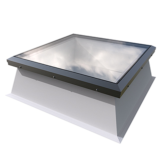 Brett Martin Flat Glass Fixed Unvented Rooflight With 300mm PVC Kerb - Hit and Miss