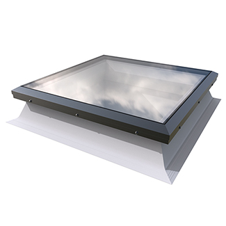 Brett Martin Flat Glass Fixed Non-Vented Rooflight with 150mm PVC Kerb and Acoustic Pack