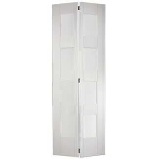 LPD Shaker White Primed 8-Lites Internal Bi-Fold Glazed Door