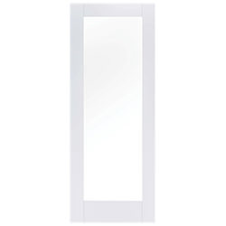 LPD Pattern-10 Internal Door with 1 Clear Glazed Light - White Primed