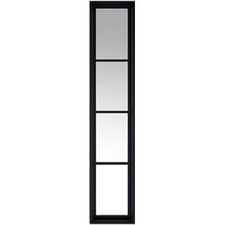 LPD W6 Soho Pre-Finished Black 4-Lights Internal Clear Glazed Sidelight