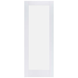 LPD Pattern-10 Internal Door with 1 Frosted Glazed Light - White Primed