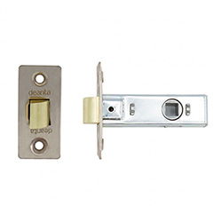 Deanta Tubular Non-Fire Rated Door Latch in Satin Nickel Finish