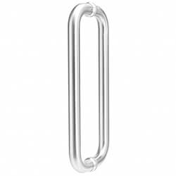 Deanta D-Pull Pull Handle for Doors 22mm Dia x 322mm L - Satin Steel