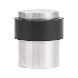 Deanta Collared Floor Mounted Door Stop 30mm Dia x 40mm L- Satin Stainless Steel