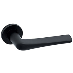 LPD Turin Matt Black Door Handle Pack - 145 W x 50mm H
