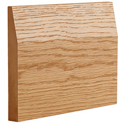 Deanta Half Splayed Skirting 145 W x 3660 L x 16mm T - Prefinished Oak - Pack of 4