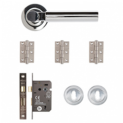 Deanta Arcadia Mortice Door Handle Pack - Polished Chrome