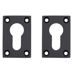Deanta Slim Rectangular Escutcheon Pair - 35 W x 50mm H