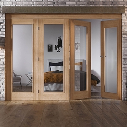 LPD Roomfold Internal Door Frame Set 3+1 - Unfinished Oak
