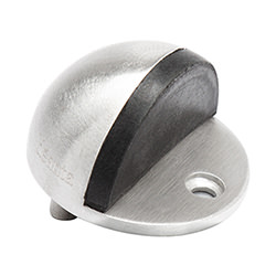 Deanta Oval Floor Mounted Door Stop 46mm Dia x 36mm L - Satin Stainless Steel
