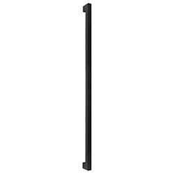 LPD Manhattan Hudson Matt Black Door Handle Pair - 15 W x 600mm H