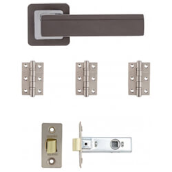 Deanta Invictus Latch Door Handle Pack - Matt Satin Black