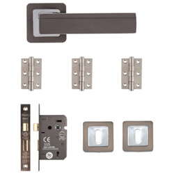 Deanta Invictus Mortice Door Handle Pack - Matt Satin Black