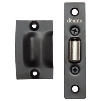 Deanta Matt Black Steel Roller Catch