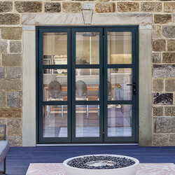 LPD Aluvu Heritage Style Aluminium Left Hand External Bi-Fold Door in Prefinished Anthracite Grey