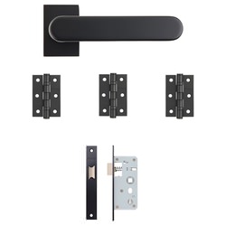 Deanta Juno Urban Latch Door Handle Pack - Matt Black