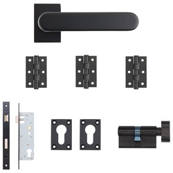 Deanta Juno Urbarn Sashlock Door Handle Pack - Matt Black