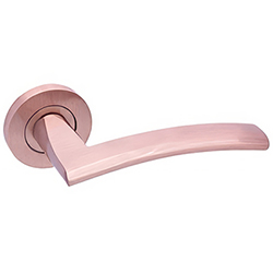 LPD Genoa Rose Gold Door Handle Pack - 125 W x 50mm H