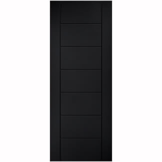 LPD Linear Pre-Finished Black Laminate 7-Panels Internal Door