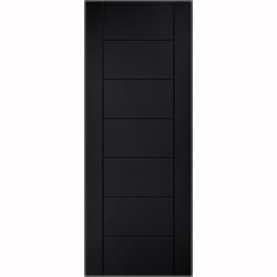 LPD Linear Laminate Internal Fire Door with 7 Panel - Prefinished Black