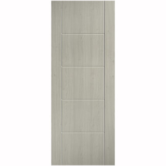 LPD Ladder Pre-Finished Light-Grey Laminate 5-Panels Internal Fire Door