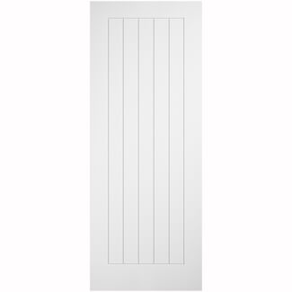 LPD Cottage Pre-Finished White Laminate 5-Panels Internal Door