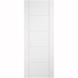 LPD Ladder Pre-Finished White Laminate 5-Panels Internal Fire Door