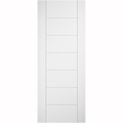 LPD Linear Laminate Internal Door with 7 Panel - Prefinished White