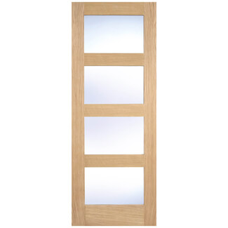 LPD Shaker Pre-Finished Oak 4-Lights Internal Glazed Door