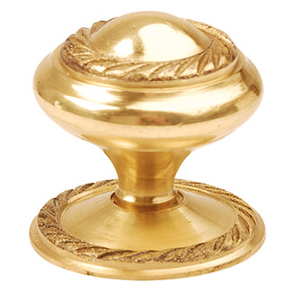 Dale Georgian Mortice Knob - Polished Brass