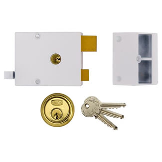 Union 1332 Cylinder Rim Drawback Lock 60mm Backset