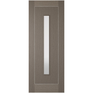 LPD Alcaraz Pre-Finished Chocolate Grey 1-Panel 1-Lite Internal Glazed Door